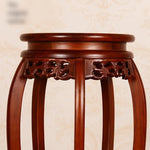 Solid Wood Flower Rack Living Room Pot Landing Chinese Indoor Multi-storey Living Room Simple Modern European Storage Rack Type A - Flowers And Plants Chestnut (diameter 30 * Height 30 Cm)