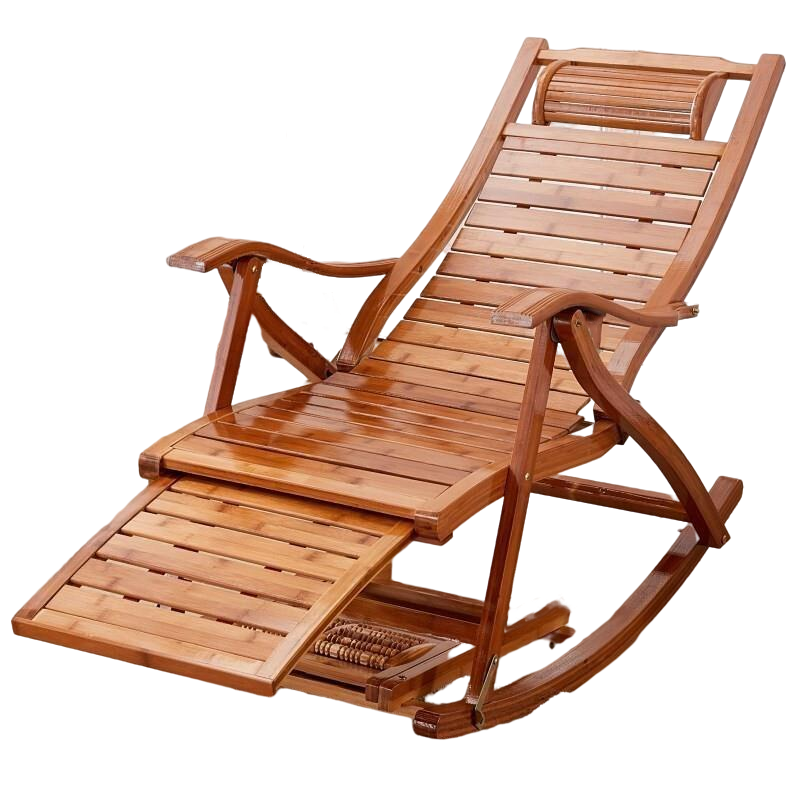 Bamboo Rocking Chair Reclining Chair Elderly Rocking Chair; ECVV USA ...