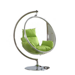 Rocking Chair Bubble Chair Indoor Outdoor Hanging Chair Acrylic Hanging Basket (stainless Steel Floor) Cushion Lighting