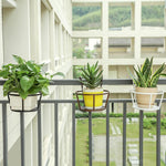 Flower Rack Iron Balcony Railing Wall Hanging Orchid Green Pineapple Gardening Flower Pot Rack Antique Copper -- [bold Screen Version]
