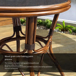 Outdoor Table And Chair Courtyard Rattan Chair Three Piece Small Leisure Furniture Combination Rattan Garden Outdoor Balcony Terrace Table And Chair Set