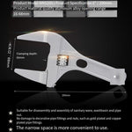 Multi-functional Bathroom Wrench Short Handle Large Opening Repair Sewer Pipe Air Conditioner Adjustable Wrench