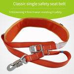 Single Safety Belt Aerial Work Safety Belt Electrician Belt Construction Maintenance Installation Climbing Pole With Round Pole Single Safety Fall Prevention Orange
