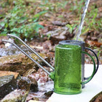 Dwaterdo Flower Watering Kettle Garden Sprayer Sprinkling Kettle Small Watering Pot Potted Plant Stainless Steel Long Mouth Watering Pot Transparent Watering Kettle 1L (grey)