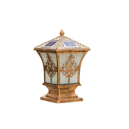 Solar Lamp Column Head Lamp Household Villa Wall Lamp Outdoor Door Lamp European Wall Head Lamp Courtyard Lamp Dual-purpose Solar Power Connection