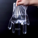 100 Pieces/Bag Disposable Gloves PE Thickened Food Catering Beauty Household Gloves Transparent Plastic Hand Film