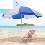 2m Sunshade Umbrella Outdoor Umbrella Courtyard Sun Umbrella Beach Umbrella Advertisement Printing Publicity Umbrella Blue White