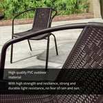 Outdoor Balcony Table Chair Rattan Chair Combination Leisure Courtyard Chair Outdoor Terrace Garden Table Chair Simple Modern Iron Furniture