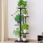 Flower Rack Multi-layer Folding Layer Rack Simple Landing Indoor Household Balcony Decoration Rack Iron Art Living Room Bedroom Simple Green Pineapple Fleshy Dark Gray Flash Silver H916 (6 Basin Upgraded Version)