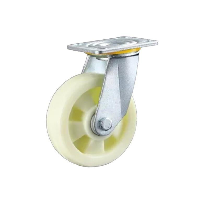 4 Inch Flat Bottom Movable Biaxial Beige Polypropylene PP Caster 4 Medium And Heavy Universal Wheels
