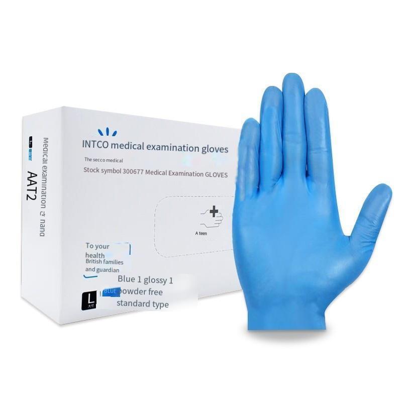 1000 Pieces / Box L Size Gloves Disposable Synthetic Nitrile Blue Gloves