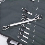 Full Polish Double Box Spanner 10 Piece/Set Open End Box Wrench Dual Purpose Solid Wrench Double End Wrench Set