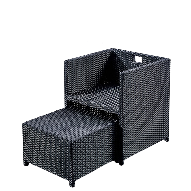 Outdoor Tables And Chairs Courtyard Balcony Rattan Chair Three Piece Combination Outdoor Leisure Sofa Terrace Garden Waterproof And Sunscreen Rattan Tea Table Furniture