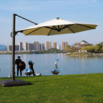 Outdoor Sunshade Courtyard Umbrella Solar Led With Light Sun Umbrella Luxurious Solar Umbrella Round 3.5 m Light Bar Hanging Umbrella