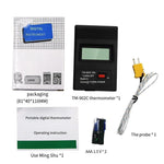 Thermocouple Thermometer Air Conditioner Outlet Temperature Detector Gas Liquid Semi Solid Thermometer (With Battery)