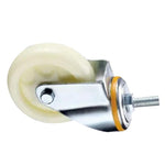 5 Inch Lead Screw Movable Beige Polypropylene (PP) Caster Medium Double Ball Bearing Universal Wheel 4 Sets / Sets