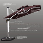 Outdoor Sunshade Umbrella Courtyard Sun Umbrella Garden Leisure Umbrella Large Umbrella Solar Stall Umbrella Security Guard Box Umbrella