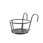 Iron Balcony Hanging Railing Flower Rack Wall Hanging Indoor Hanging Hanging Orchid Green Pineapple Flower Pot Rack Black (bold With Bottom Net) Shoot 2 Shots And 3 Shots