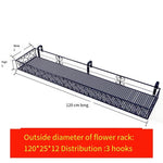 Wall Mounted Iron Flower Rack For Flower Pot Window Guardrail Flower Rack 120 * 25 * 12cm (distribution Hook)