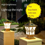 Solar Lamp Column Head Lamp Household Villa Wall Lamp Outdoor Door Lamp European Wall Head Lamp Courtyard Lamp Dual-purpose Solar Power Connection