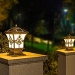 Solar Lamp Column Head Lamp Household Villa Wall Lamp Outdoor Door Lamp European Wall Head Lamp Courtyard Lamp Dual-purpose Solar Power Connection