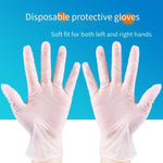 Disposable PVC Protective Gloves Film Plastic Transparent Household Kitchen Dishwashing Waterproof Thickened 100 Pack