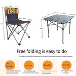 Outdoor Folding Table And Chair Set Portable Aluminum Alloy Camping 5-piece Set Self Driving Car Barbecue Leaf Blue 5-piece Set