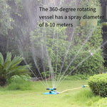 Garden And Horticulture Automatic Rotary Sprinkler 360 Degree Irrigation Lawn Garden Watering Roof Cooling Sprinkler Series + Six Tap Set + 30 Meter Pipe