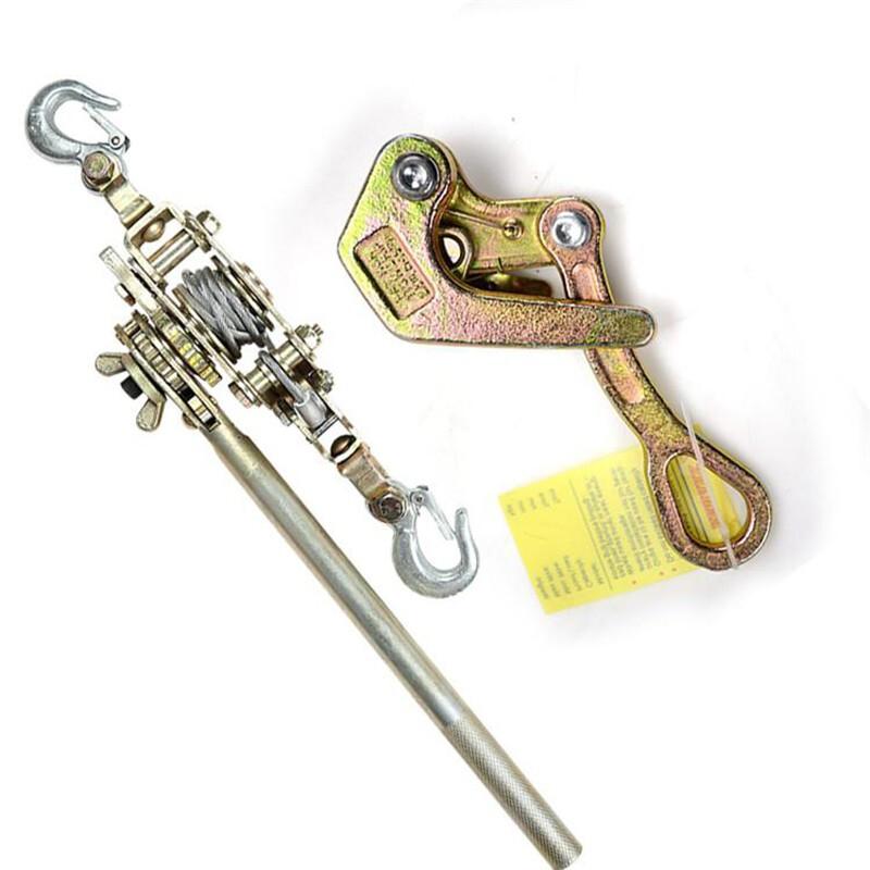 Manual Lever Hoist 2T Chain Lever Block Hoist Steel Chain Ratchet Lever Hoist Lifting with Hook for Warehouse Garages