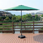 Sun Umbrella Outdoor Courtyard Sunshade Central Column Stall Fishing Balcony Rooftop Garden Umbrella E12 2 2.7m Aluminum Pole Dark Green Sunshade Rainproof Model Without Base