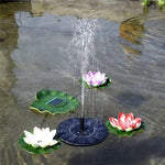 Solar Fountain Pond Water Pump Micro Fountain Floating 7v1.4w5 Kinds Of Nozzles Maintenance Free Non Rechargeable Battery Version / Lotus