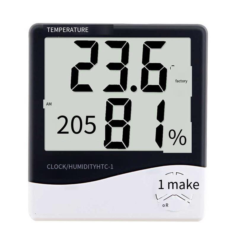 HTC-1 Digitales Thermometer Hygrometer Uhr Kalender Großbild Ständer Desktop & Wandmontage Weiß Temperatur- und Feuchtigkeitsmessgerät | Feuchtigkeitsmessgerät HTC-1 Digitales Thermometer Hygrometer Uhr Kalender Großbild Ständer Desktop & Wandmontage Weiß Temperatur- und Feuchtigkeitsmessgerät | Feuchtigkeitsmessgerät