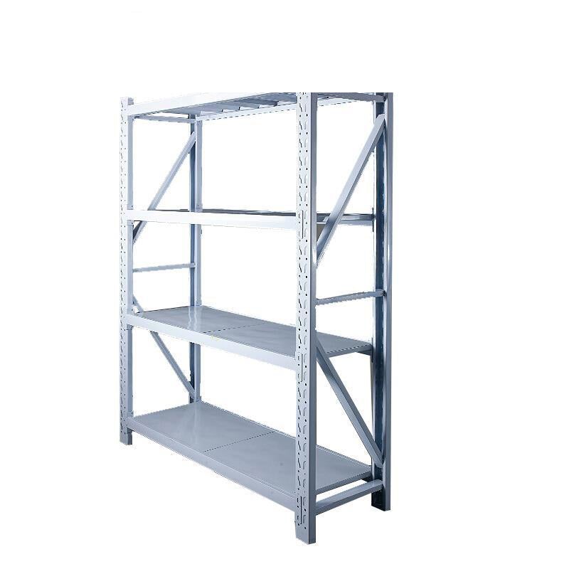 Steel 4 Tier Storage Shelf Heavy Duty Adjustable Shelf For Kitchen, Garage, Workshops White Warehouse Shelf Display 200 * 50 * 200cm 440 Lbs/Layer