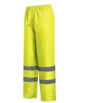 Waterproof Rain Pants Reflective And Wear-resistant Outdoor Fishing Rain Pants Single Thickened Male And Female Split Adult Double-layer Riding Fluorescent Yellow Horizontal Reflective Strip